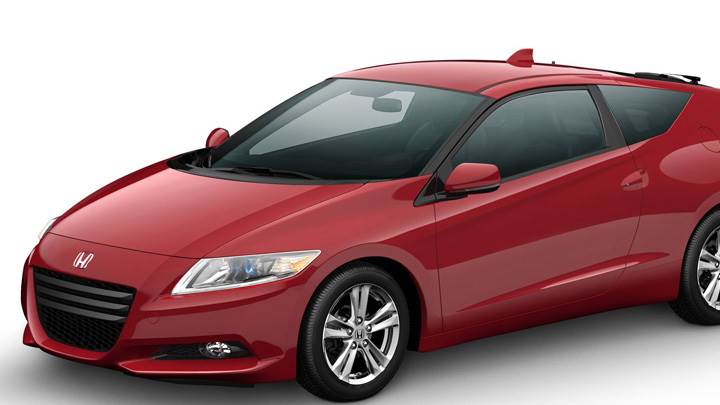 Honda CR-Z Sport Hybrid Coupe 2011 In Red N White Background